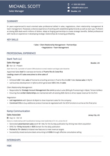 Sales Resume Examples & Resume Samples [2020]